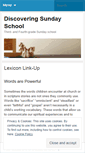 Mobile Screenshot of discoveringsundayschool.wordpress.com