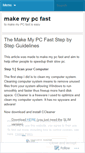 Mobile Screenshot of makemypcfast.wordpress.com