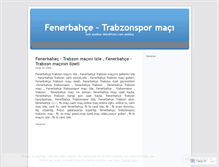 Tablet Screenshot of fenerbahcetrabzonmaci.wordpress.com