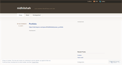 Desktop Screenshot of nidhilshah.wordpress.com