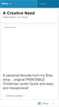 Mobile Screenshot of acreativeneed.wordpress.com