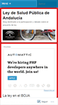 Mobile Screenshot of anteproyectoleysaludpublicadeandalucia.wordpress.com