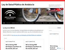 Tablet Screenshot of anteproyectoleysaludpublicadeandalucia.wordpress.com