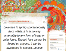 Tablet Screenshot of belovenow.wordpress.com