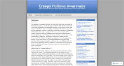 Desktop Screenshot of creepyhollowsawareness.wordpress.com