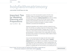 Tablet Screenshot of holyfaithmatrimony.wordpress.com