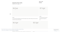 Desktop Screenshot of ikeptmywitstoday.wordpress.com