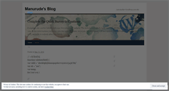 Desktop Screenshot of manurude.wordpress.com
