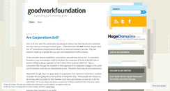 Desktop Screenshot of goodworkfoundation.wordpress.com