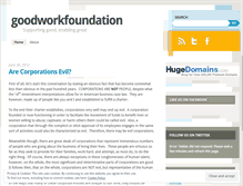 Tablet Screenshot of goodworkfoundation.wordpress.com