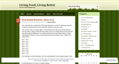 Desktop Screenshot of livingfoodlivingbetter.wordpress.com