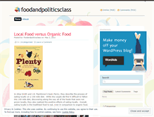 Tablet Screenshot of foodandpoliticsclass.wordpress.com