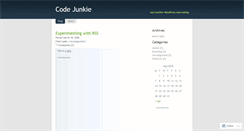 Desktop Screenshot of codejunkie.wordpress.com