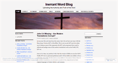 Desktop Screenshot of inerrantword.wordpress.com