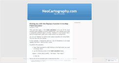 Desktop Screenshot of neocartography.wordpress.com