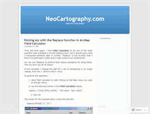 Tablet Screenshot of neocartography.wordpress.com