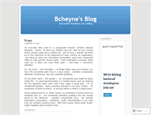 Tablet Screenshot of bcheyne.wordpress.com