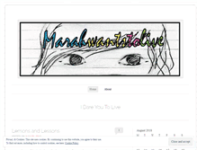 Tablet Screenshot of marahwantstolive.wordpress.com