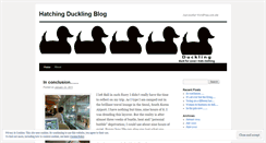 Desktop Screenshot of hatchingduckling.wordpress.com