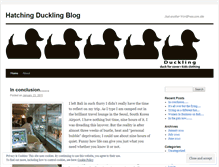 Tablet Screenshot of hatchingduckling.wordpress.com