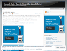 Tablet Screenshot of kirikkalehaber.wordpress.com