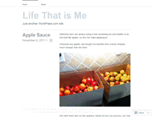 Tablet Screenshot of lifethatisme.wordpress.com