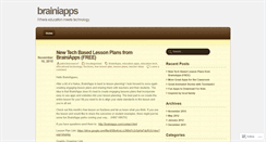 Desktop Screenshot of brainiapps.wordpress.com