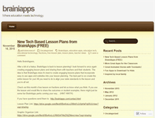 Tablet Screenshot of brainiapps.wordpress.com