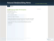 Tablet Screenshot of naturalbodybuildingnews.wordpress.com