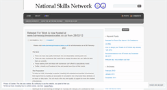 Desktop Screenshot of nationalskillsnetwork.wordpress.com