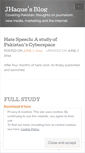Mobile Screenshot of jhaque.wordpress.com