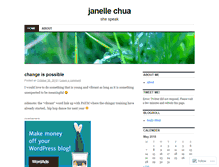 Tablet Screenshot of chuajanelle.wordpress.com