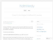 Tablet Screenshot of hotnnerdy.wordpress.com