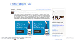 Desktop Screenshot of fantasyracingpros.wordpress.com