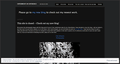 Desktop Screenshot of experimentsinexperience.wordpress.com