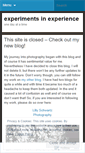 Mobile Screenshot of experimentsinexperience.wordpress.com