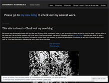 Tablet Screenshot of experimentsinexperience.wordpress.com
