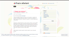 Desktop Screenshot of frasiaforismi.wordpress.com