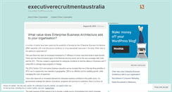 Desktop Screenshot of executiverecruitmentaustralia.wordpress.com