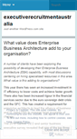 Mobile Screenshot of executiverecruitmentaustralia.wordpress.com