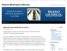 Tablet Screenshot of bankruptcyattorneyva.wordpress.com