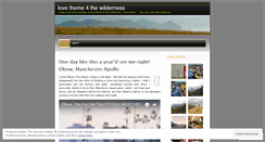 Desktop Screenshot of lovetheme4awilderness.wordpress.com