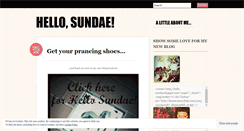Desktop Screenshot of hellosundae.wordpress.com