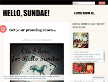 Tablet Screenshot of hellosundae.wordpress.com