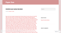 Desktop Screenshot of paperdue.wordpress.com