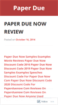 Mobile Screenshot of paperdue.wordpress.com