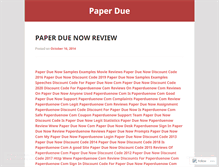 Tablet Screenshot of paperdue.wordpress.com