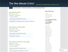 Tablet Screenshot of oneminutecritic.wordpress.com