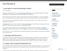 Tablet Screenshot of letzreviewit.wordpress.com