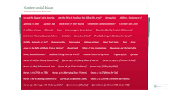 Desktop Screenshot of controversialislam.wordpress.com